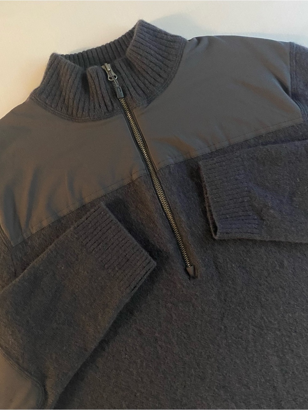 REI CO OP Wool Blend 1/4 Zip Men M SLIM Pullover Sweatshirt